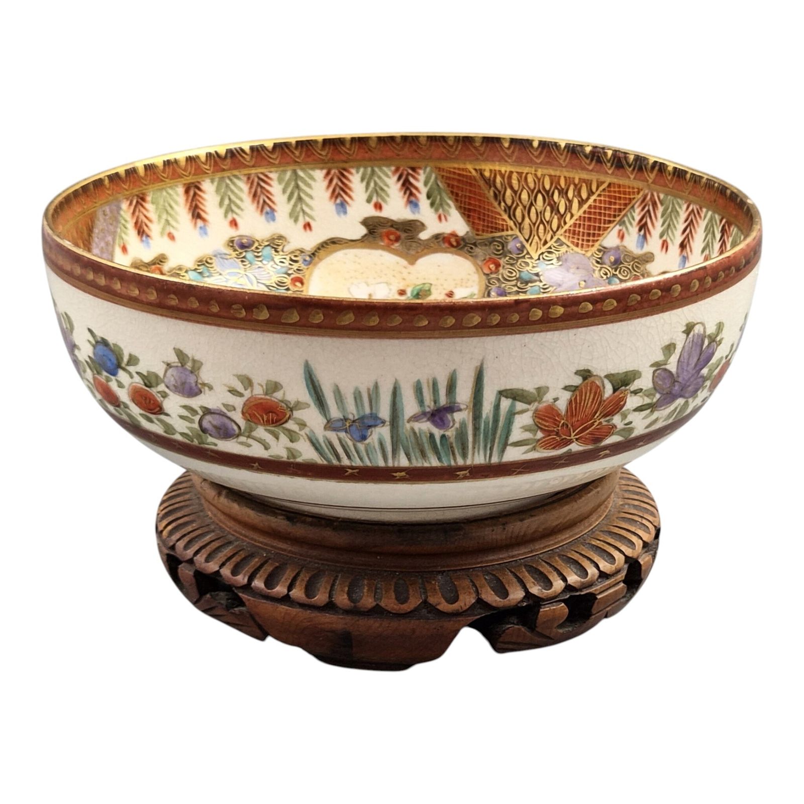 Fijn Meiji Japans Satsuma-kom, gesigneerd Kozan, ca. 1890-1905 photo buy