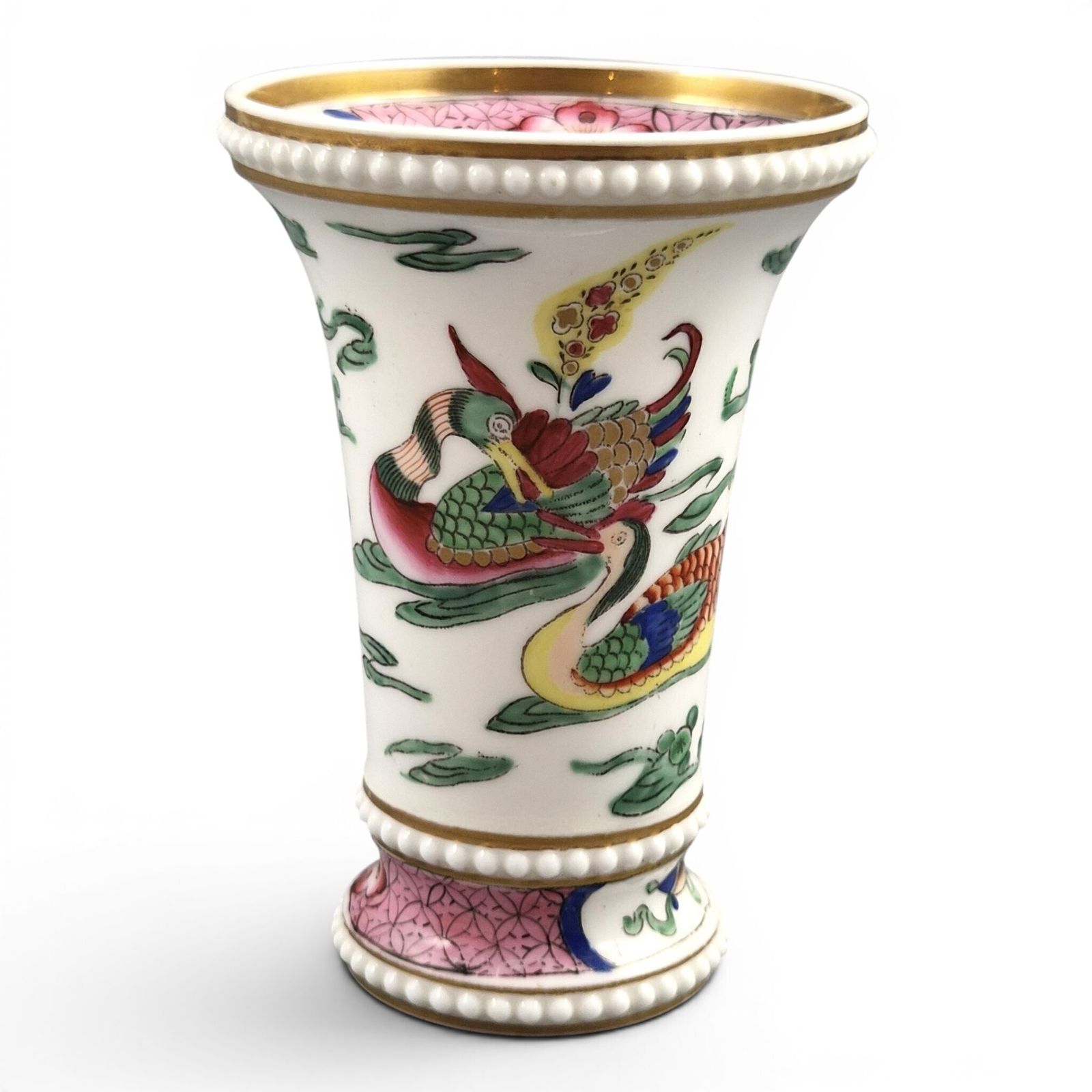 Regency Spode Chinoiserie Spill Vase With Mandarin Ducks, C. 1820–1825
