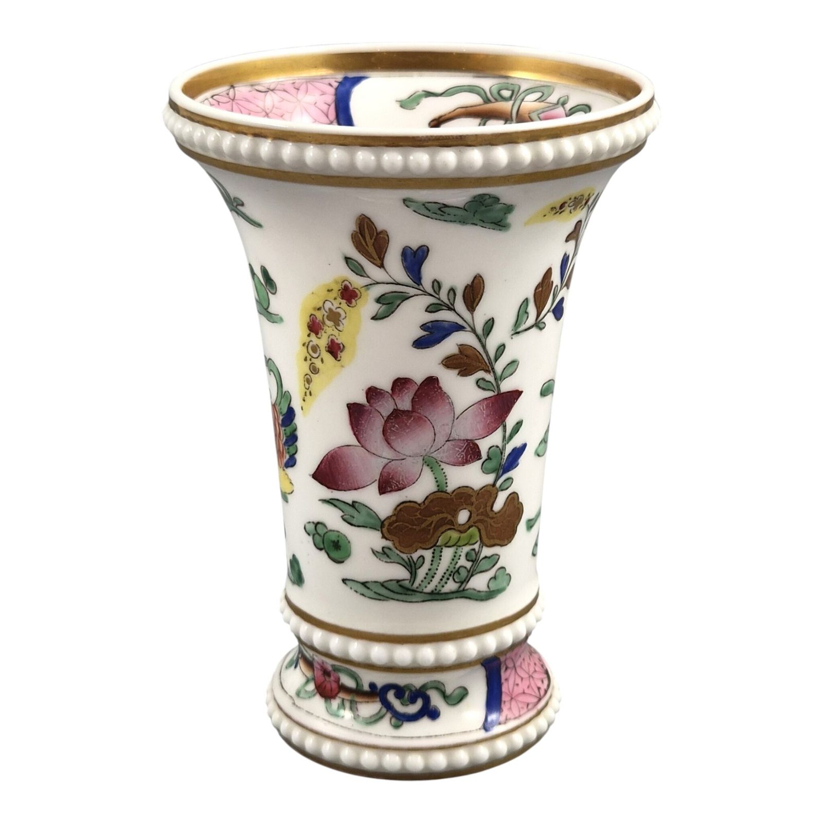Regency Spode Chinoiserie Spill Vase With Mandarin Ducks, C. 1820–1825 photo for sale