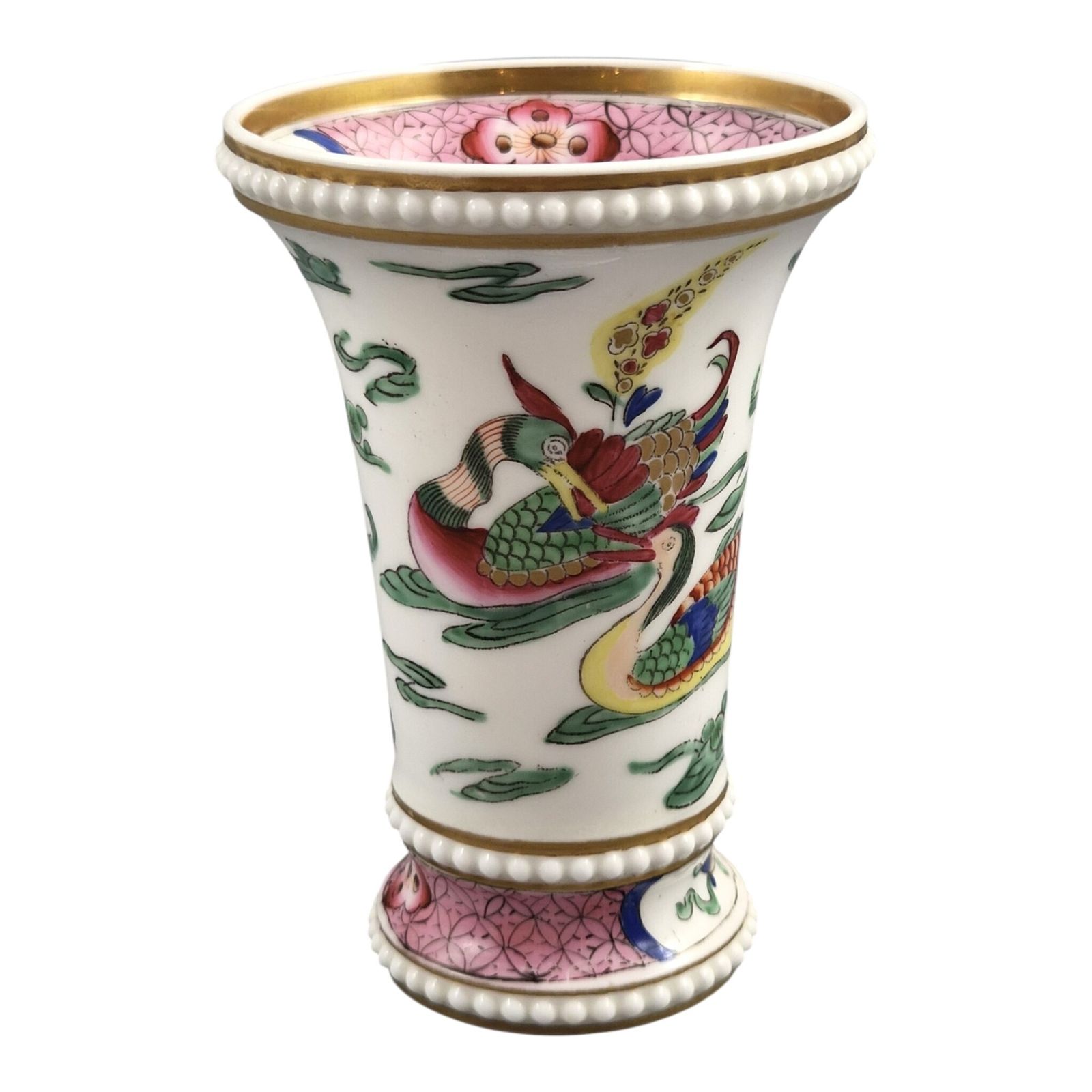 Regency Spode Chinoiserie Spill Vase With Mandarin Ducks, C. 1820–1825 photo vinterior