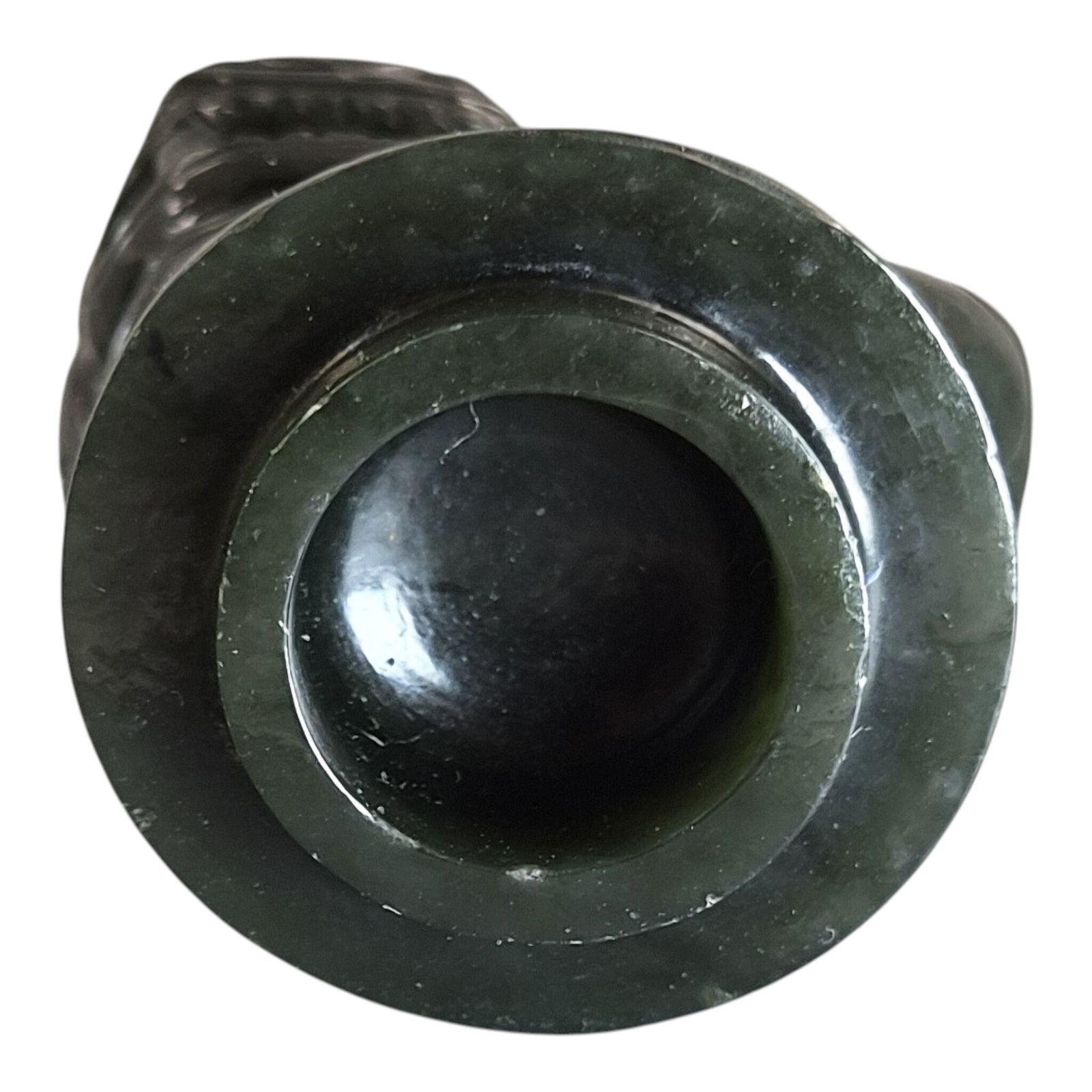 photo vinterior Chinese Spinach Green Jade Incense Burner With Foo Dog Lid, C. 1900–1920