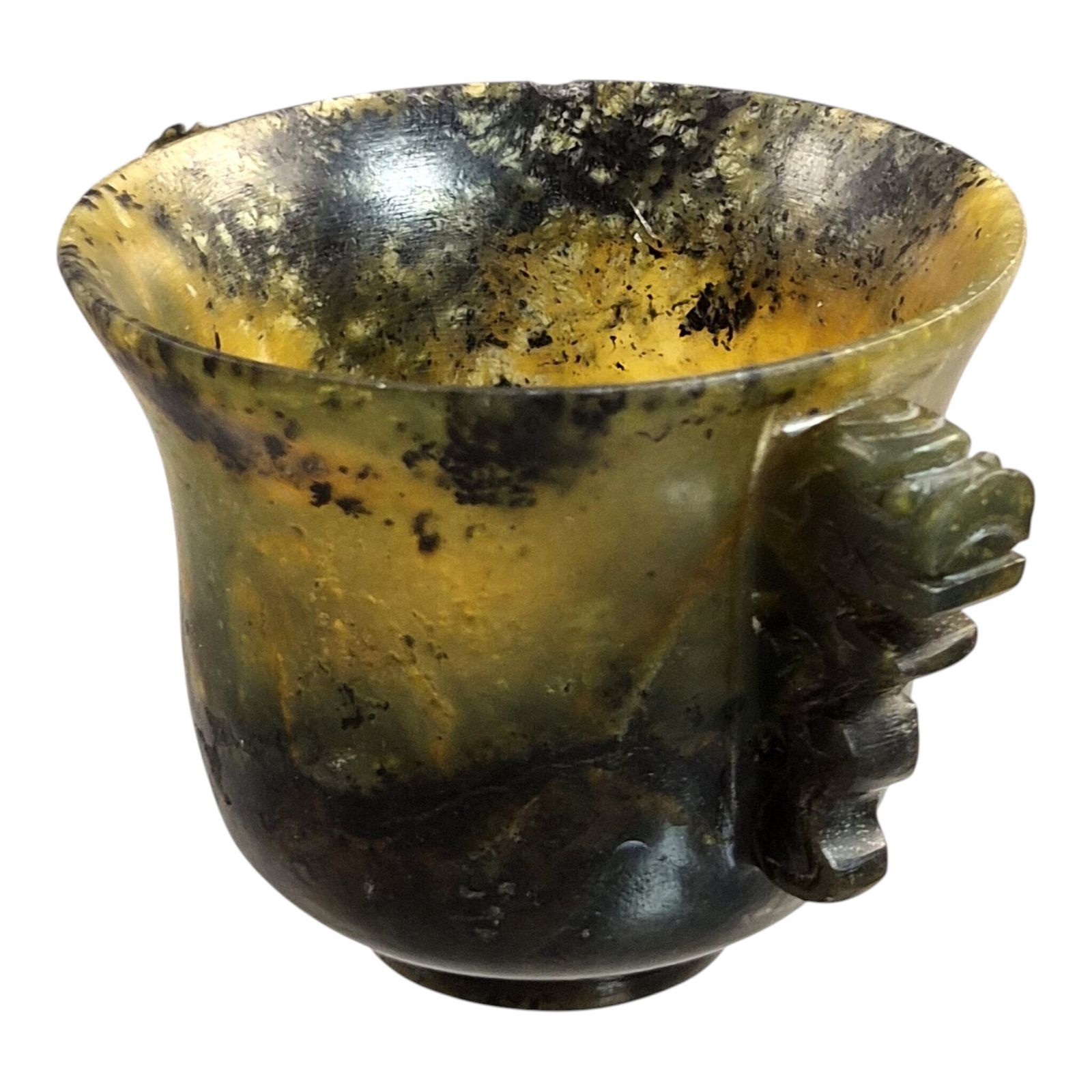 Chinese Nephrite Archaistische Geleerdenkom Met Taotie Handvatten Ca. 1900-1910 photo furniture