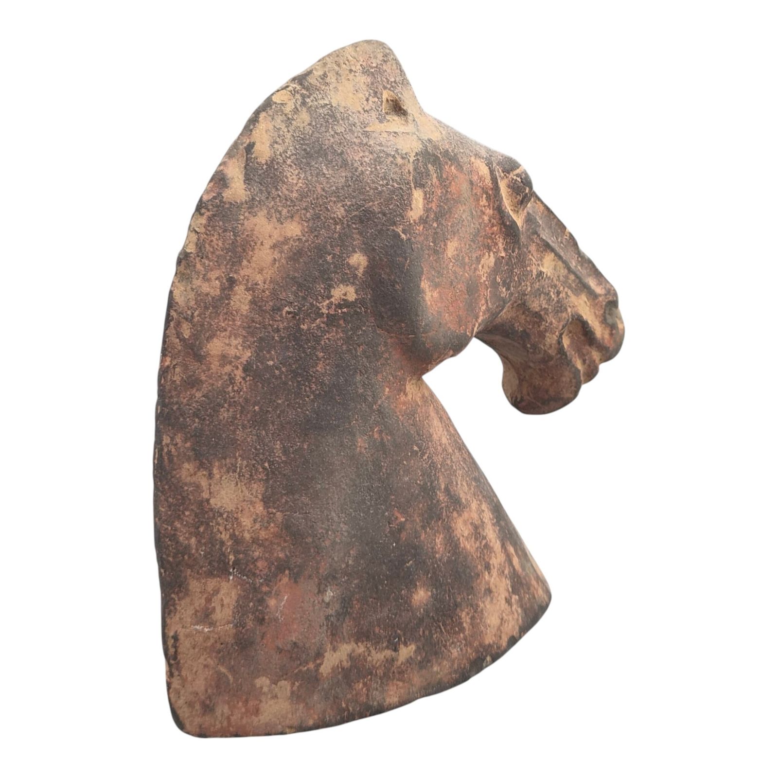 Chinese Han Dynasty Type Painted Terracotta Horse Head, Mingqi Tomb Figure photo buy