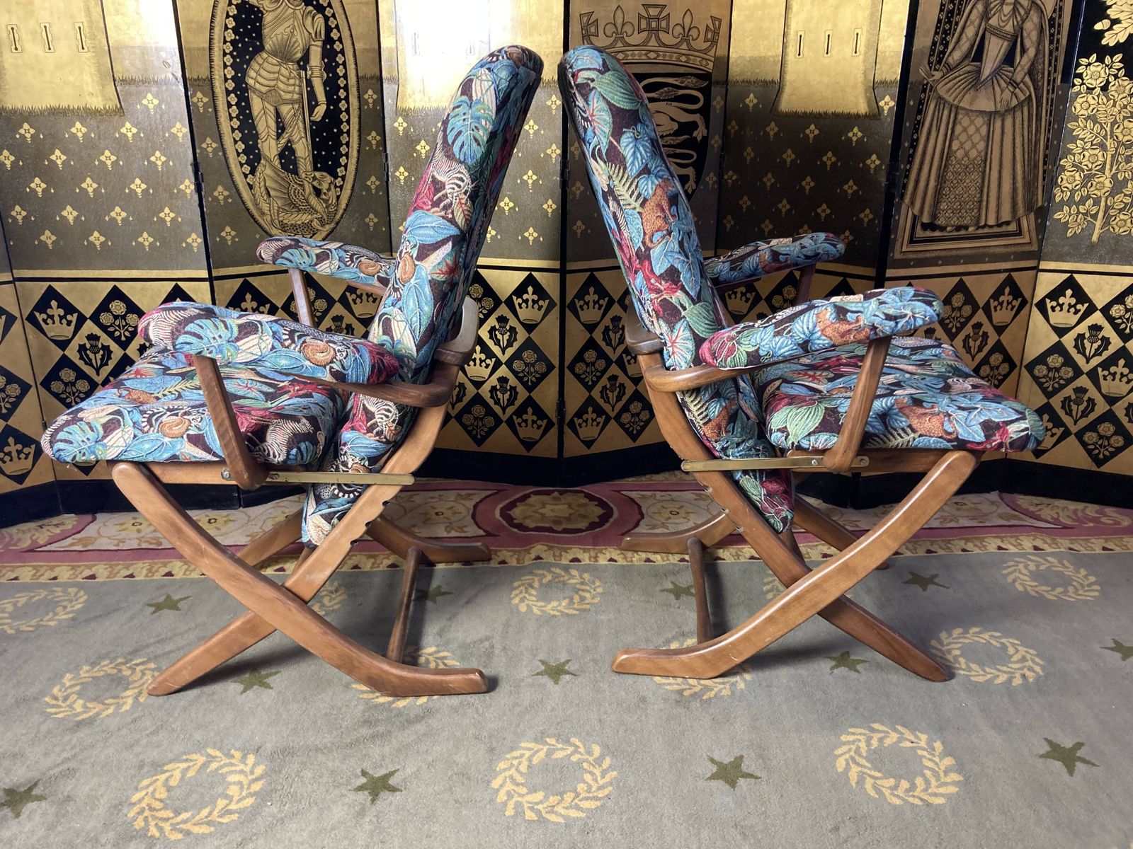 Pair Of Poly Comfort Armchairs And 1 Footrest photo 1083.0