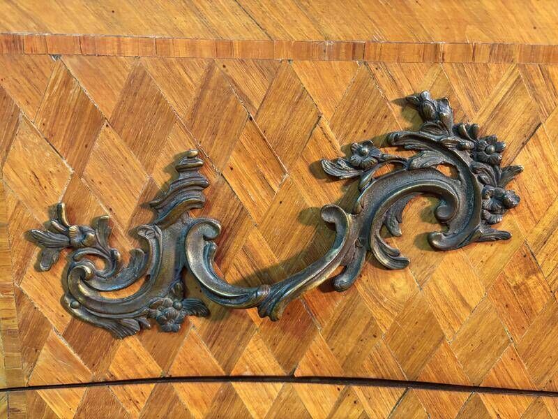 Furniture Louis XV Style Inlaid Chest Of Drawers photo