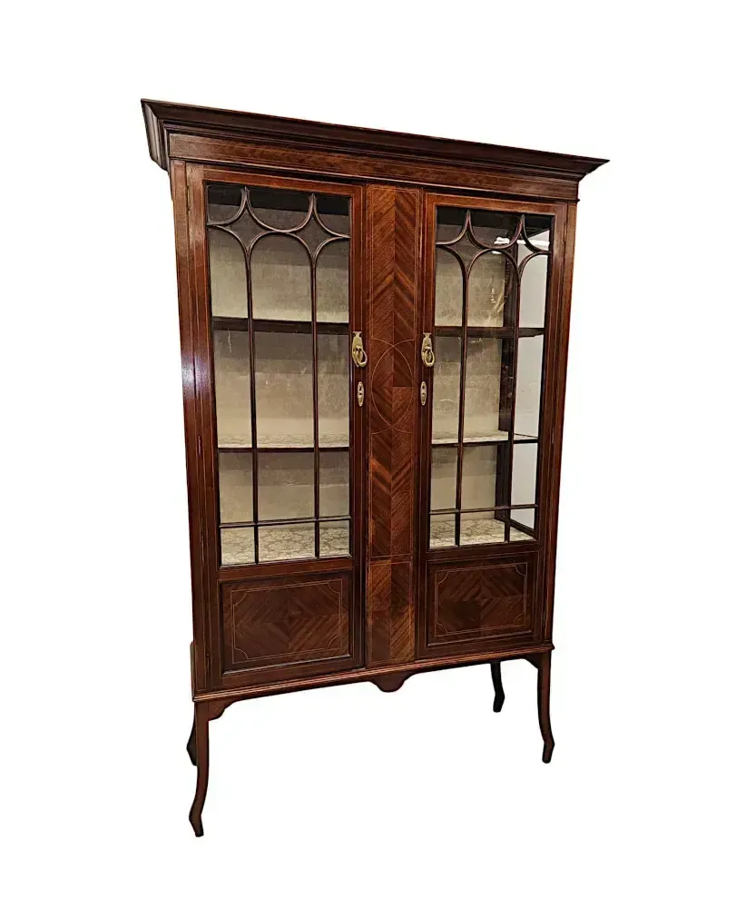 A Very Fine Edwardian Inlaid Display Case Labelled Piggott Bros Liverpool photo for sale