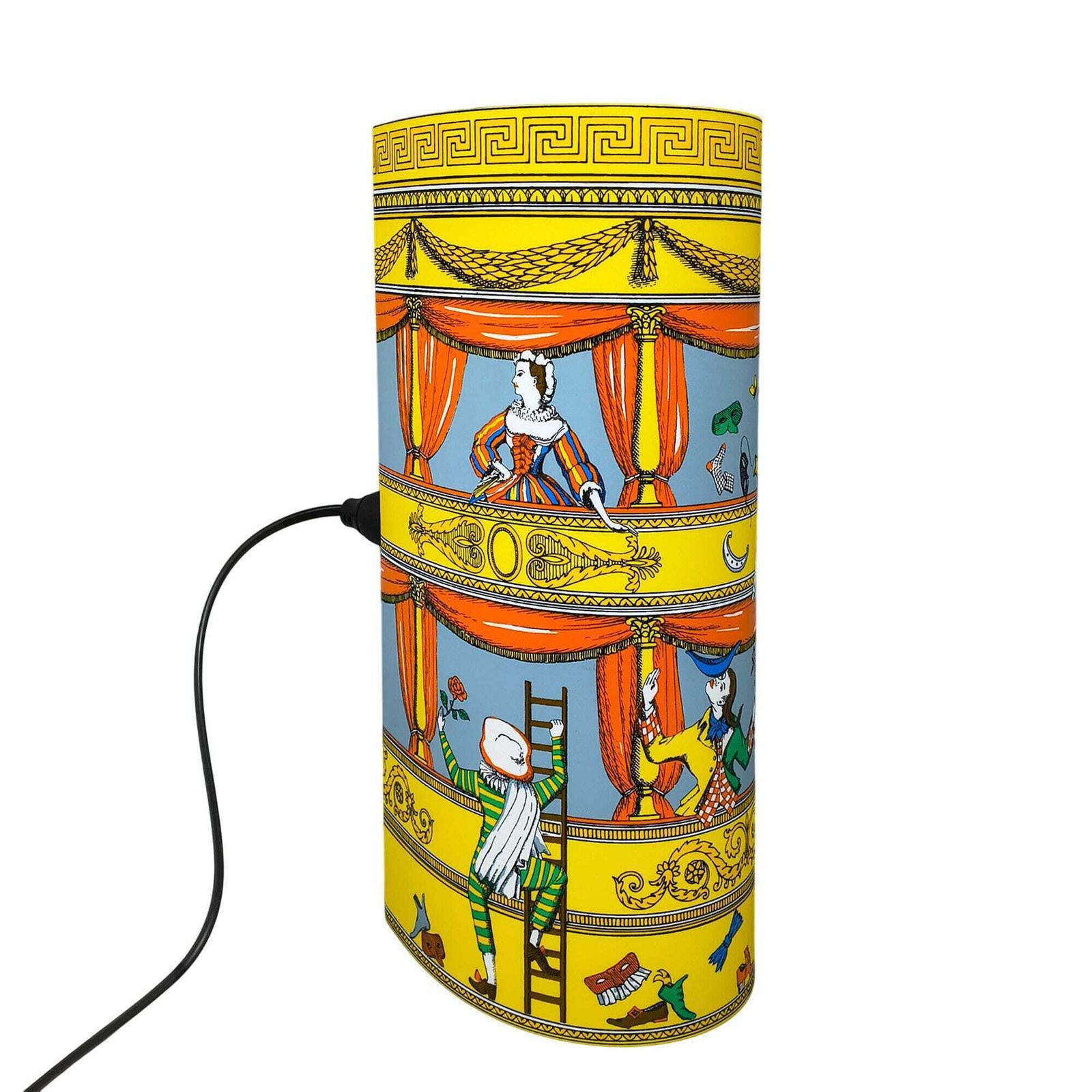 Lampe de table « Commedia Dell'Arte » années 1990, par Piero Fornasetti pour Antonangeli.