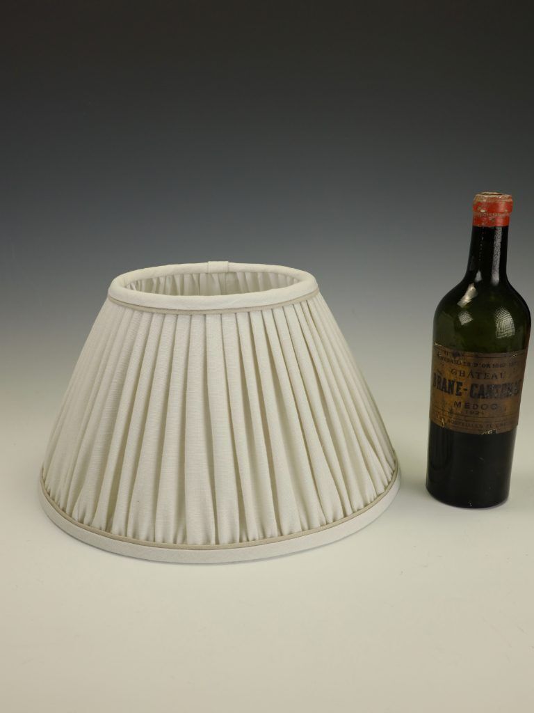 Large Empire Lampshade – Ecru With Stucco | Handmade In The Uk photo 250.0