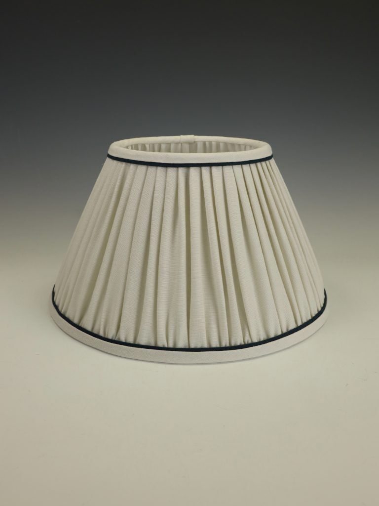 Large Empire Lampshade – Ecru With Ink | Handmade In The Uk photo for sale