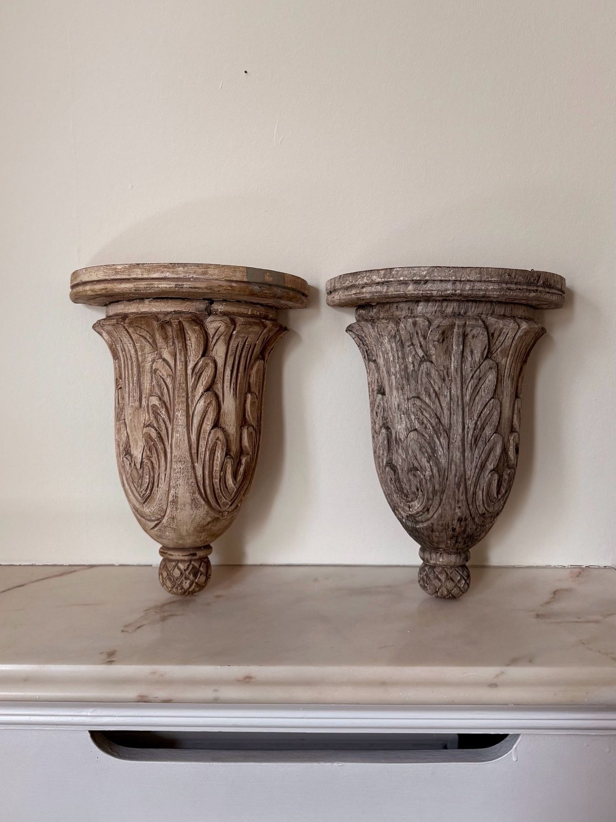 Wooden Wall Pedestals, Mid 20th Century photo furniture