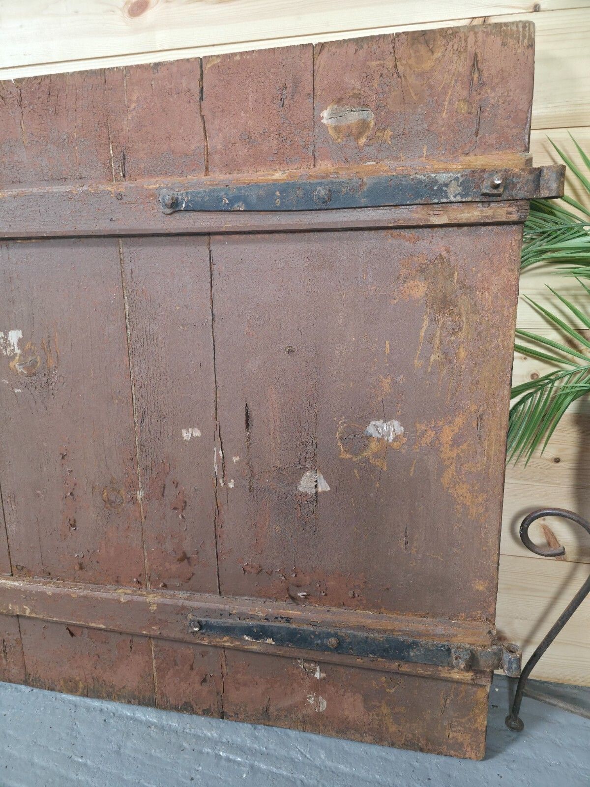 300.0 Antique French Split 2 Piece Rustic Wooden Vineyard Cellar Stable Door photo