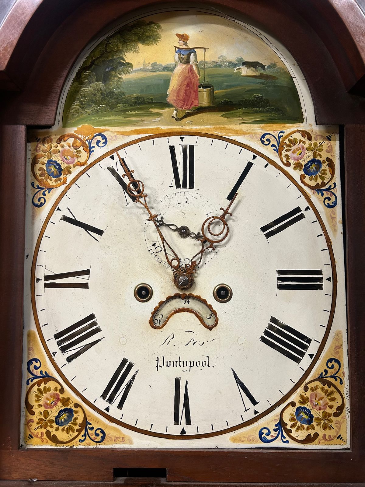 Home Decor Antique Welsh Victorian Long Case Mahogany Grandfather Clock R Fox Of Pontypool photo