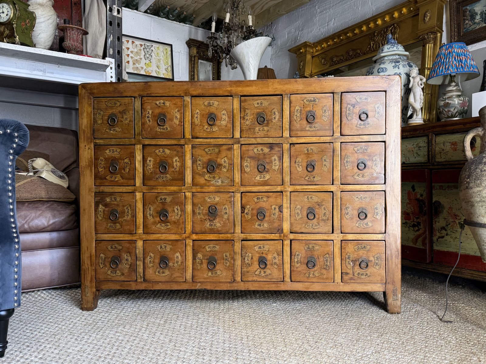 Chinese Apothecary Chest Of 24 Drawers Oriental Sideboard