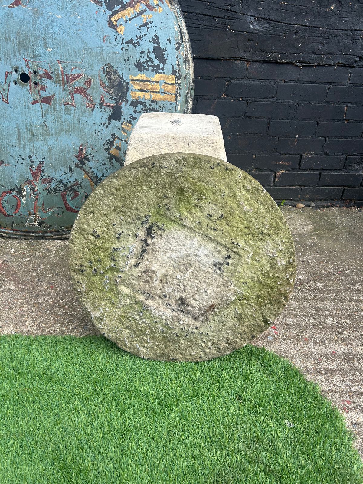 Pair Of Vintage Staddle Stones Architecural Mushrooms Garden Ornaments photo for sale