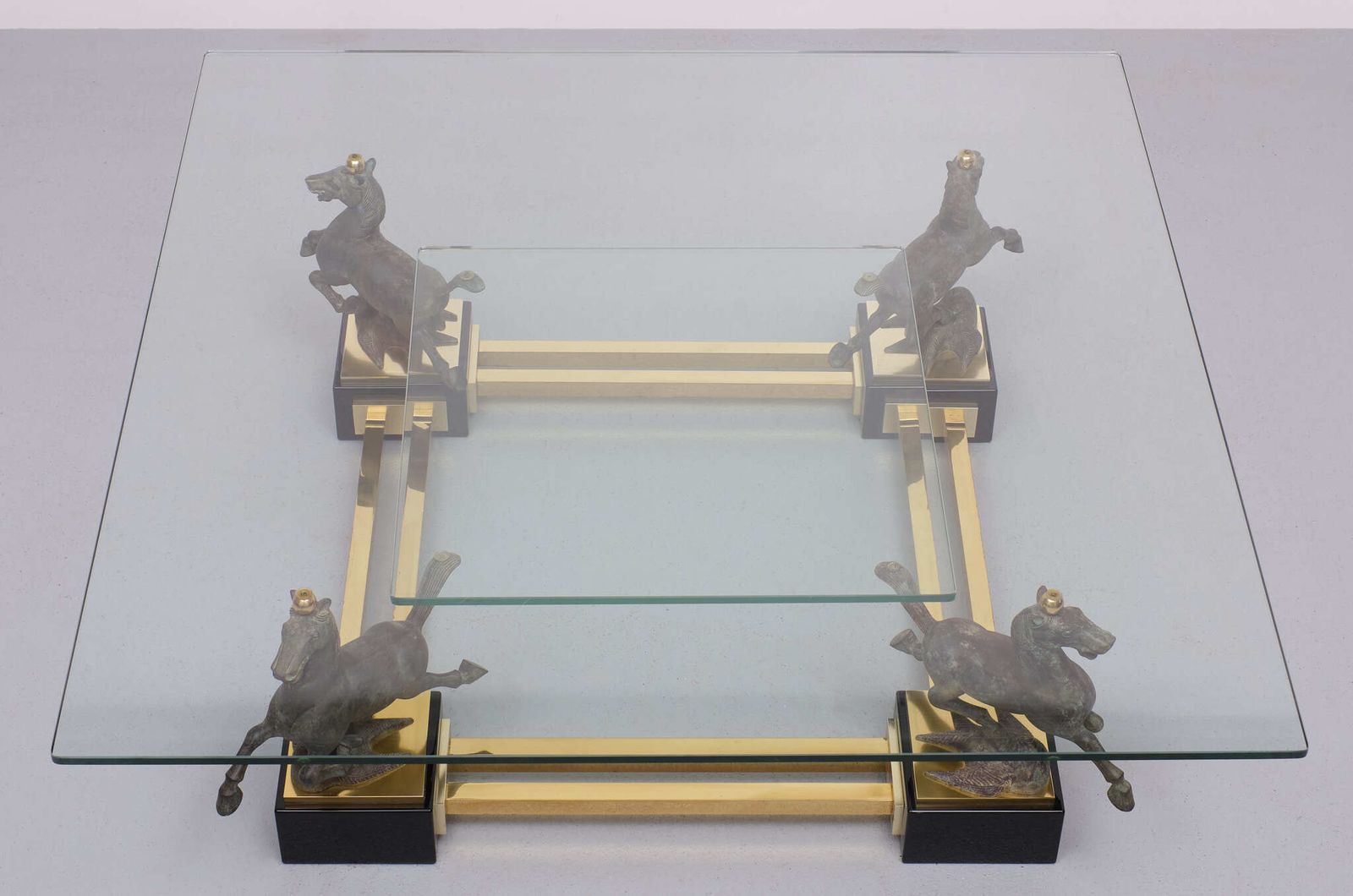Maison Charles, Coffee Table, "Flying Horse Of Gansu", 1970s, France photo Furniture