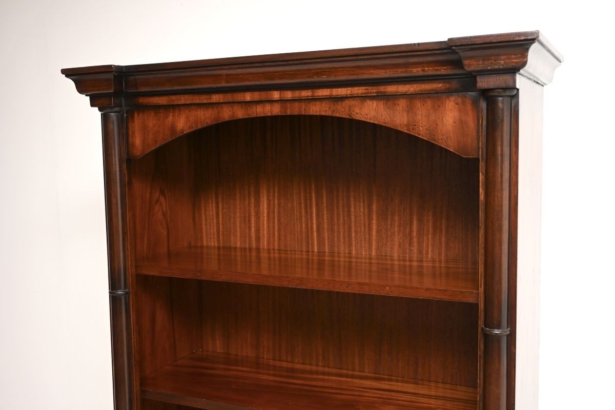 Antique Georgian Style Mahogany Open Bookcase photo Furniture