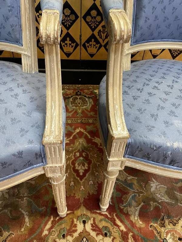 Pair Of Louis XVI Style Cabriolet Armchairs photo for sale