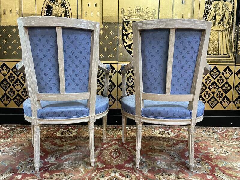 Pair Of Louis XVI Style Cabriolet Armchairs photo vinterior