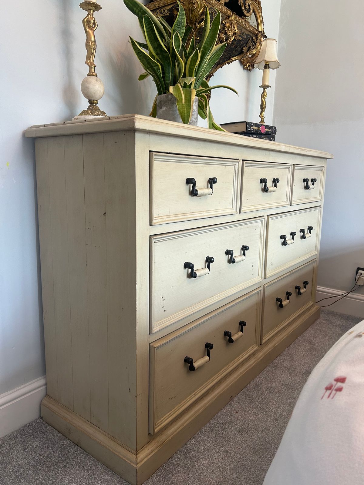 Country Sideboard Console Farmhouse Rustic Bank Of Drawers photo furniture
