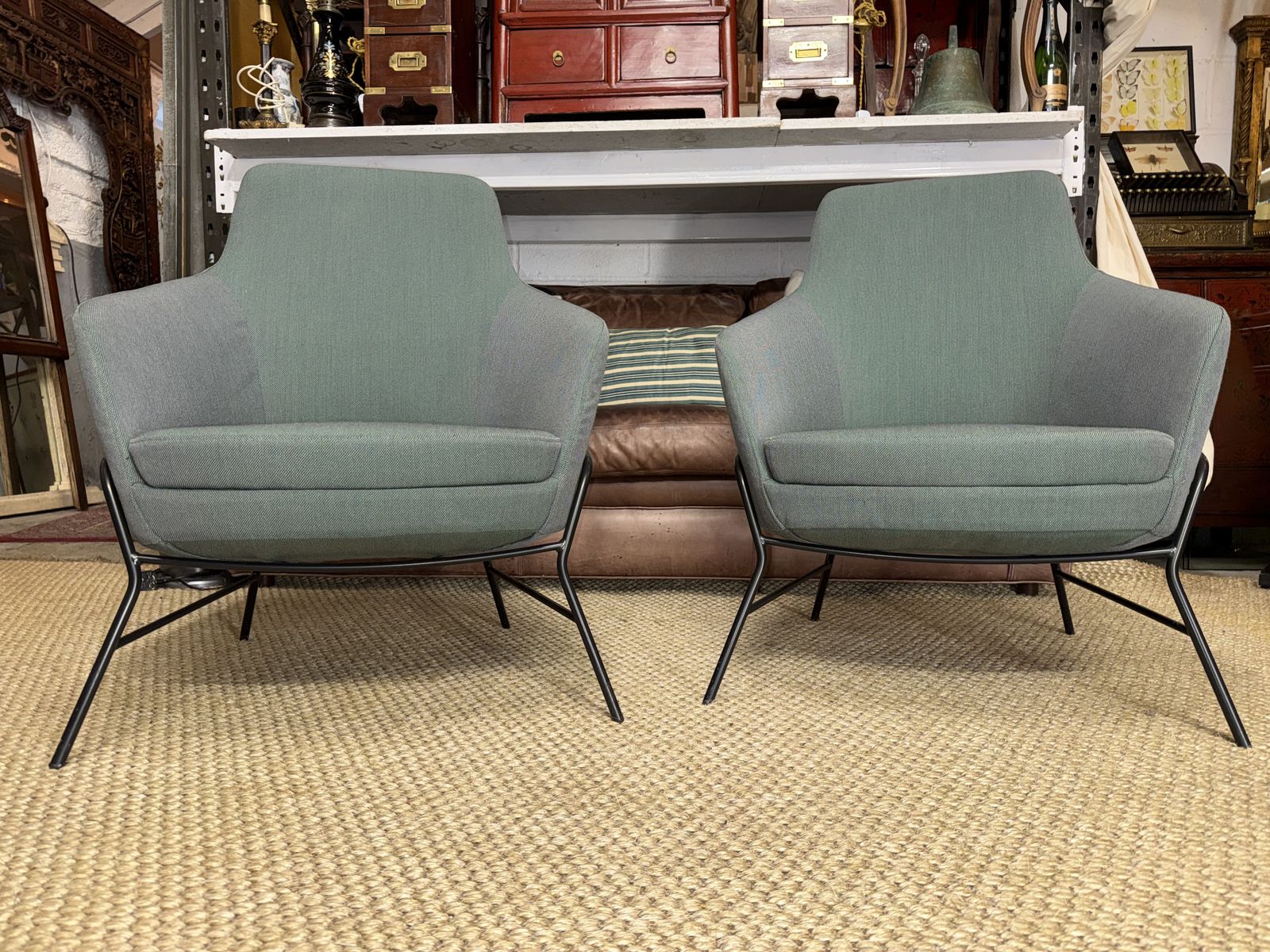 Pair Of Frovi Office Armchairs Reception Waiting Chairs