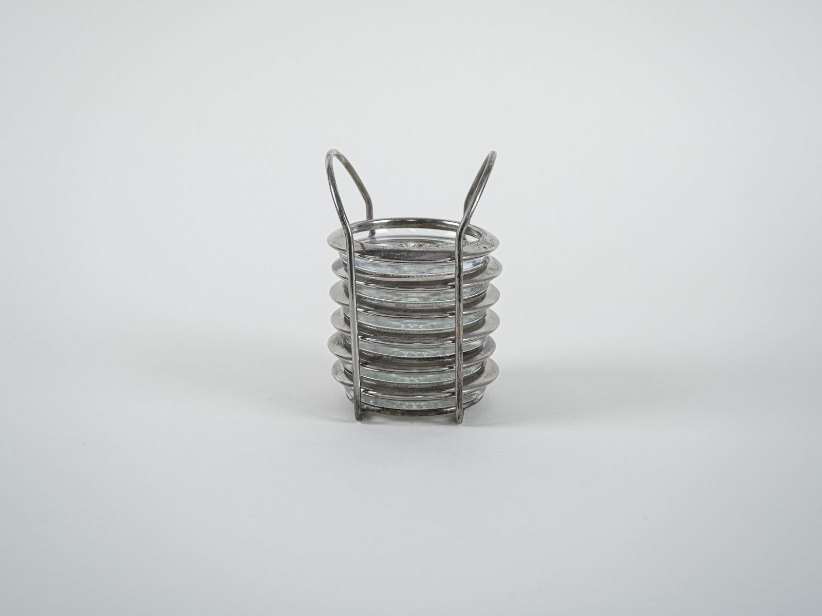 Set glazen onderzetters, Deens design, jaren 1960, gemaakt in Denemarken photo for sale