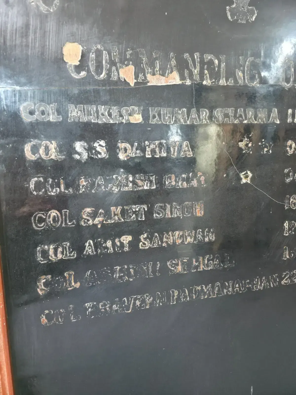 Large Vintage Indian Army Military Honour Board Carved Wooden Frame Menu Board photo Home Decor