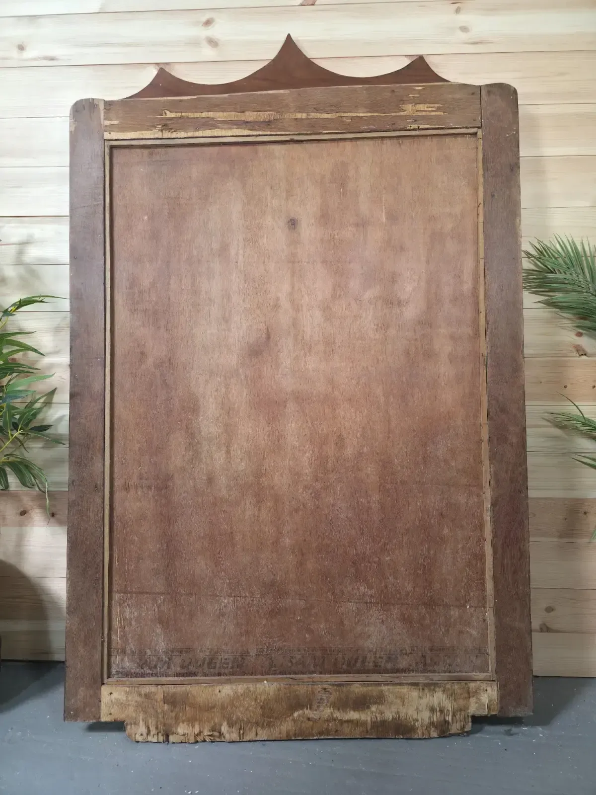 Large Vintage Indian Army Military Honour Board Carved Wooden Frame Menu Board photo vintage
