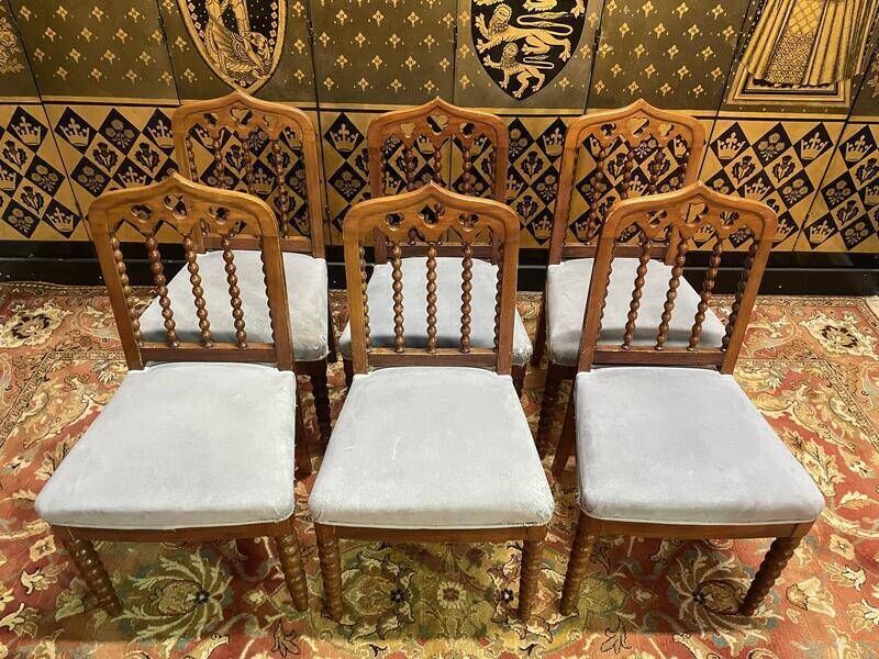 Set Of 6 Restoration Period "Chapelet" Chairs photo vinterior