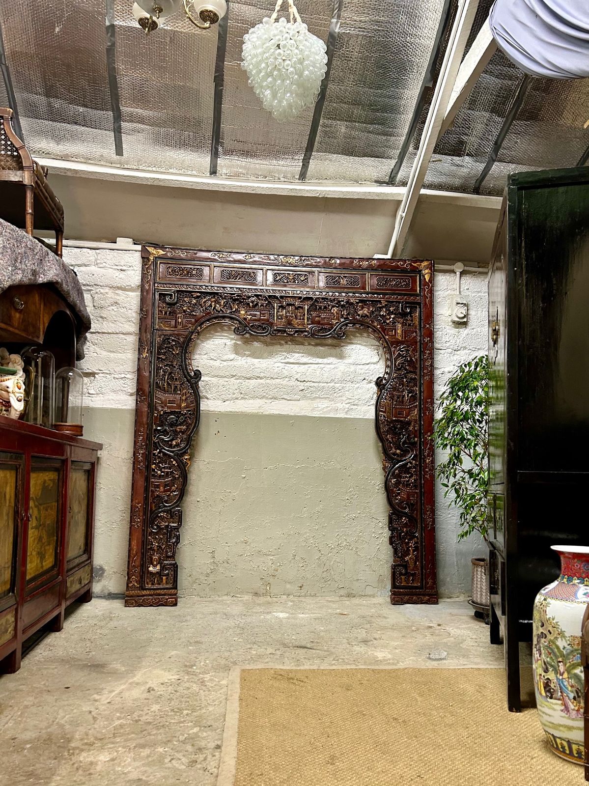 photo furniture Antique Chinese Arch Way Oriental Doorway Altar