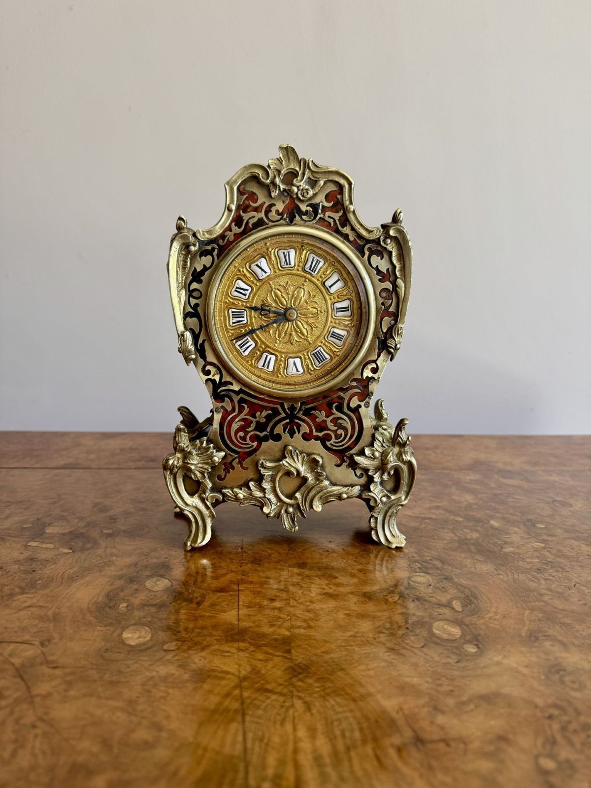 Quality Antique 19th Century French Boulle Mantle Clock photo furniture