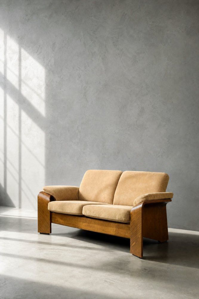 Mid Century Norwegian Modern Pegasus 2 Seater Sofa With Low Back From Ekornes, 2000s