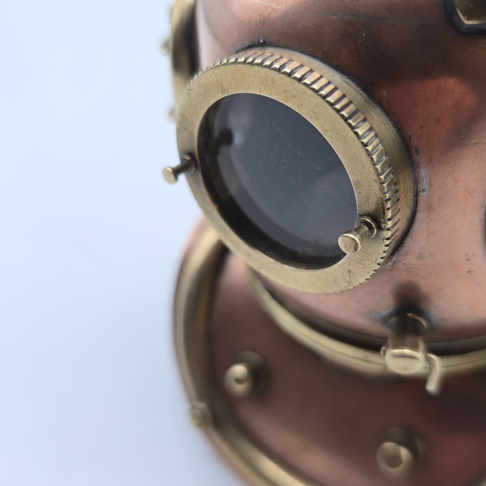 930.0 Miniature Copper Divers Helmet In A 19th Century Style. Circa 1930 photo