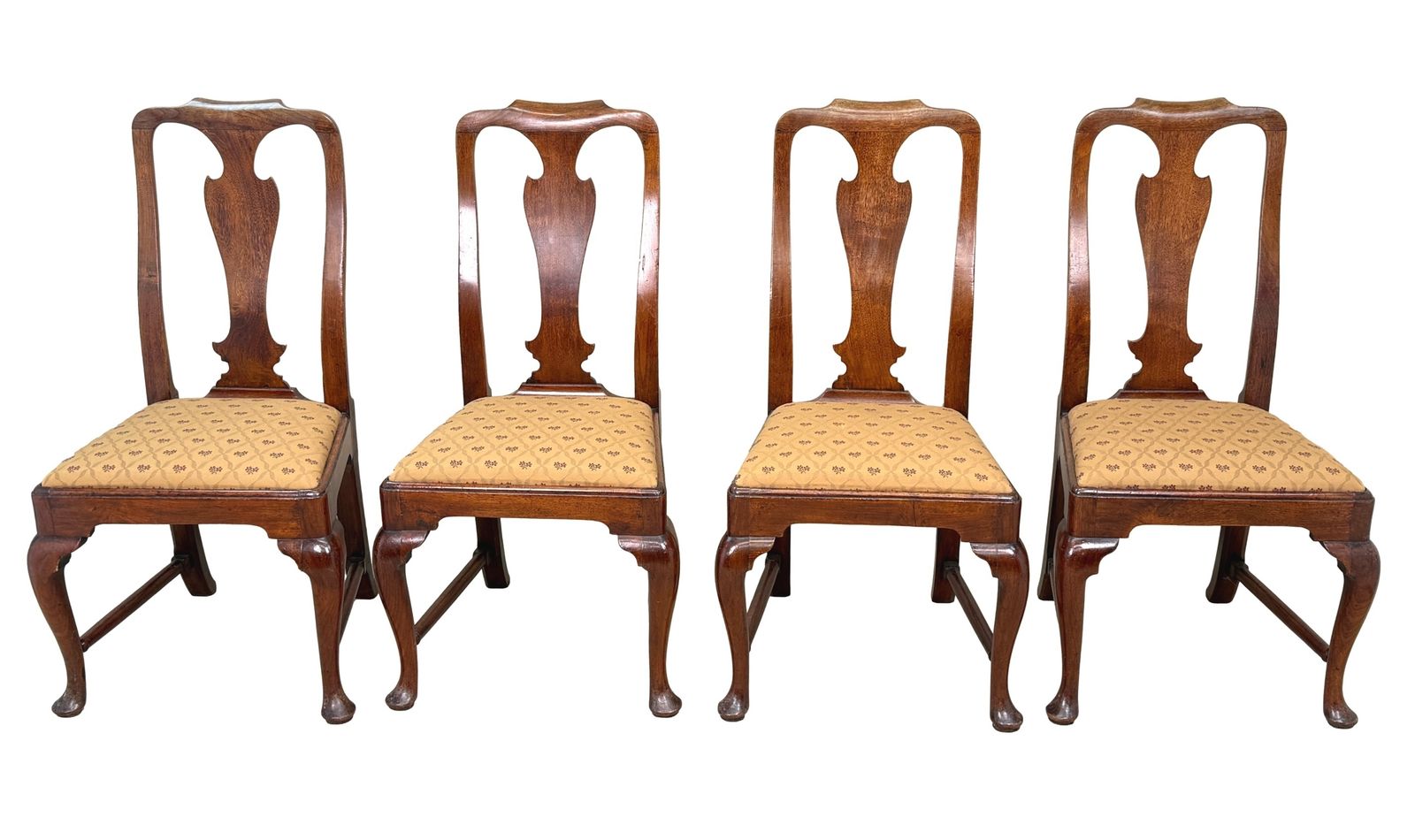 photo vinterior Set Of 4 18th Century George I Walnut Dining Chairs (England, Circa 1720)