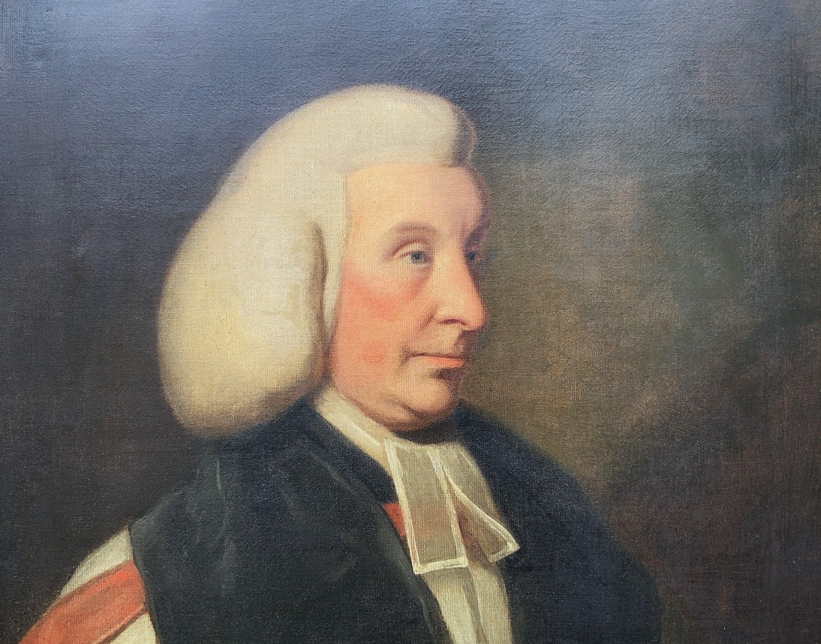 Large Superb 18th Century Oil Portrait Painting Vicar Of Kinver, Staffordshire photo 1390.0