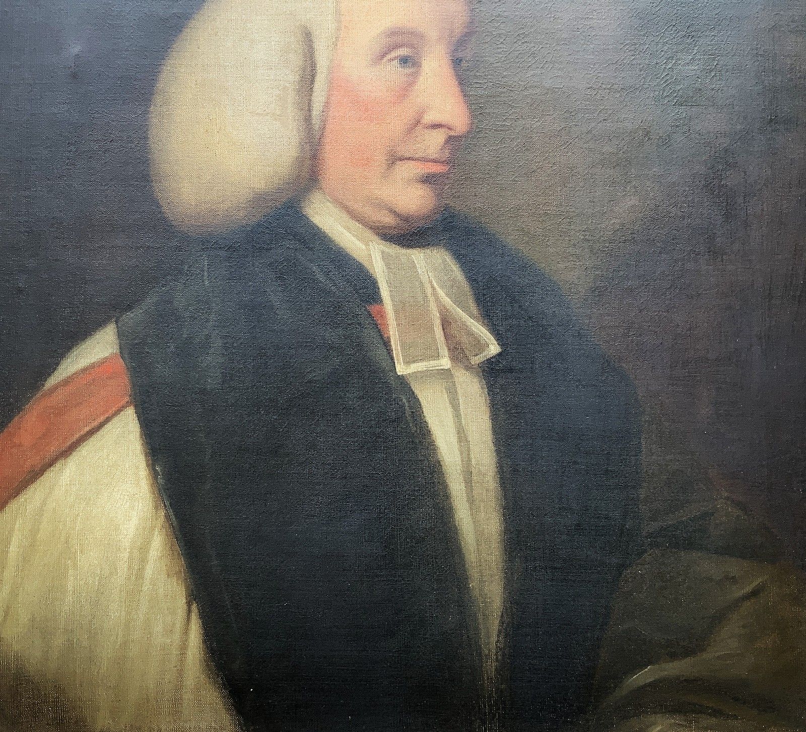 Large Superb 18th Century Oil Portrait Painting Vicar Of Kinver, Staffordshire photo vinterior