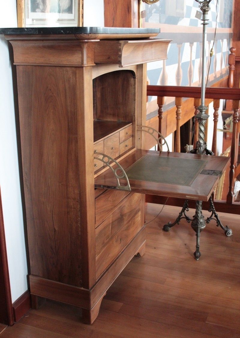 Restoration Secretary Walnut 19th photo for sale