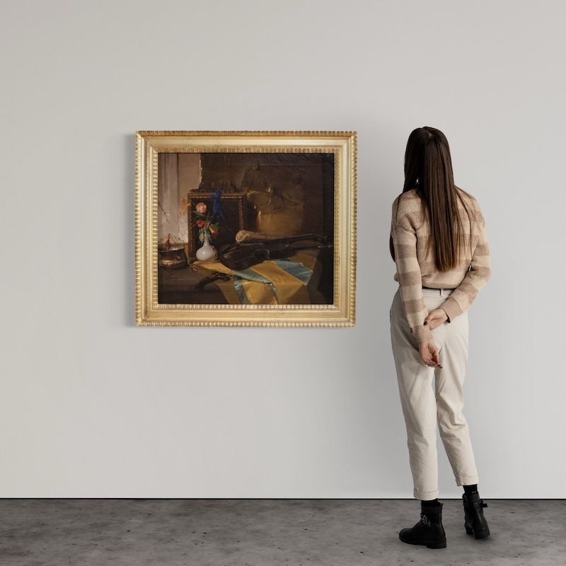 Italian Still Life Painting From The 19th Century photo for sale