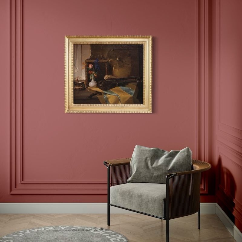 photo vintage Italian Still Life Painting From The 19th Century