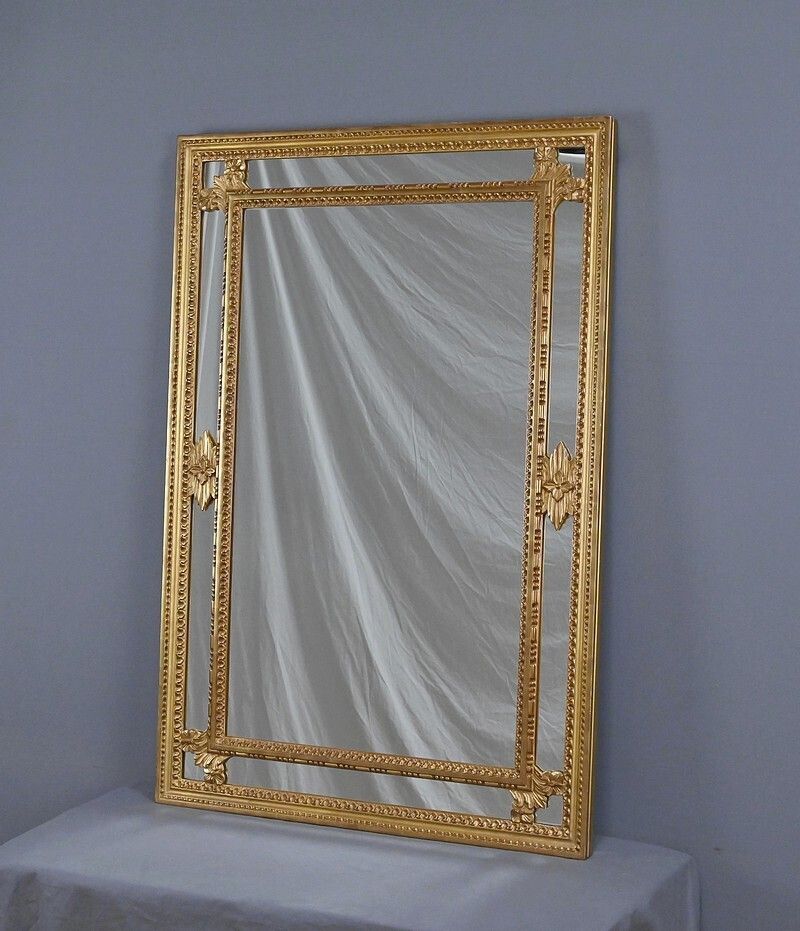 Large Mirror With Parcloses, Louis XVI Style – Mid 20th Century photo for sale