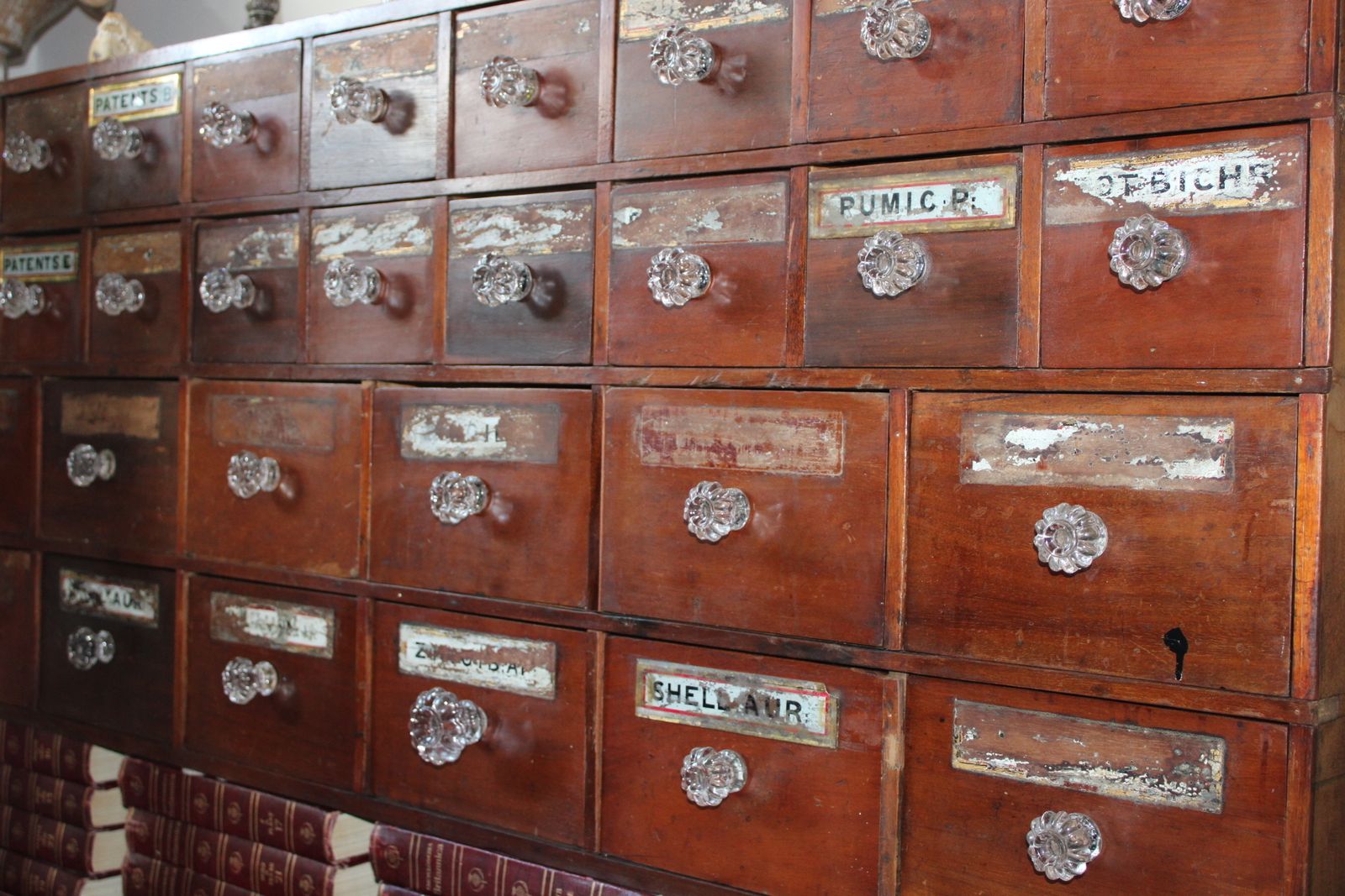 Antique Haberdashery Cabinet Chemist Bank Of Drawers Apothecary Chest Of Drawers photo 1950.0