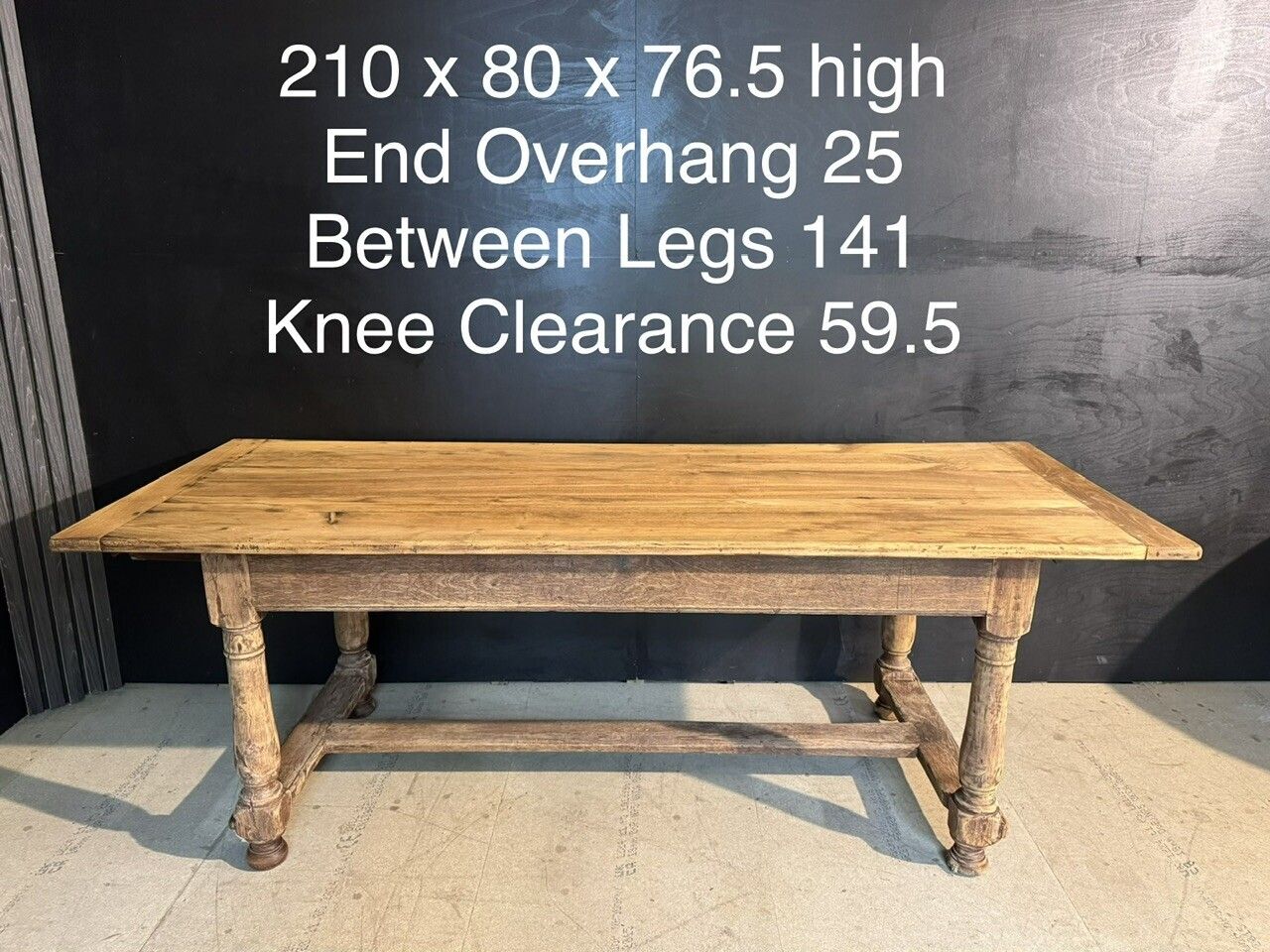 19th Century French Oak Farmhouse Dining Table photo furniture