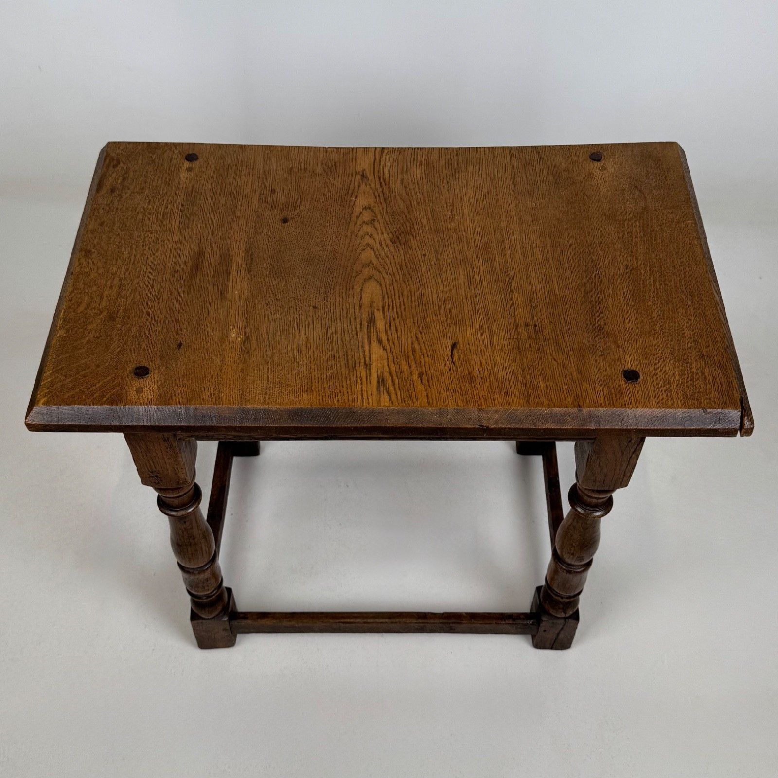 photo furniture Antique 19th Century Georgian Style Side Table In Oak ( Af 5791 )