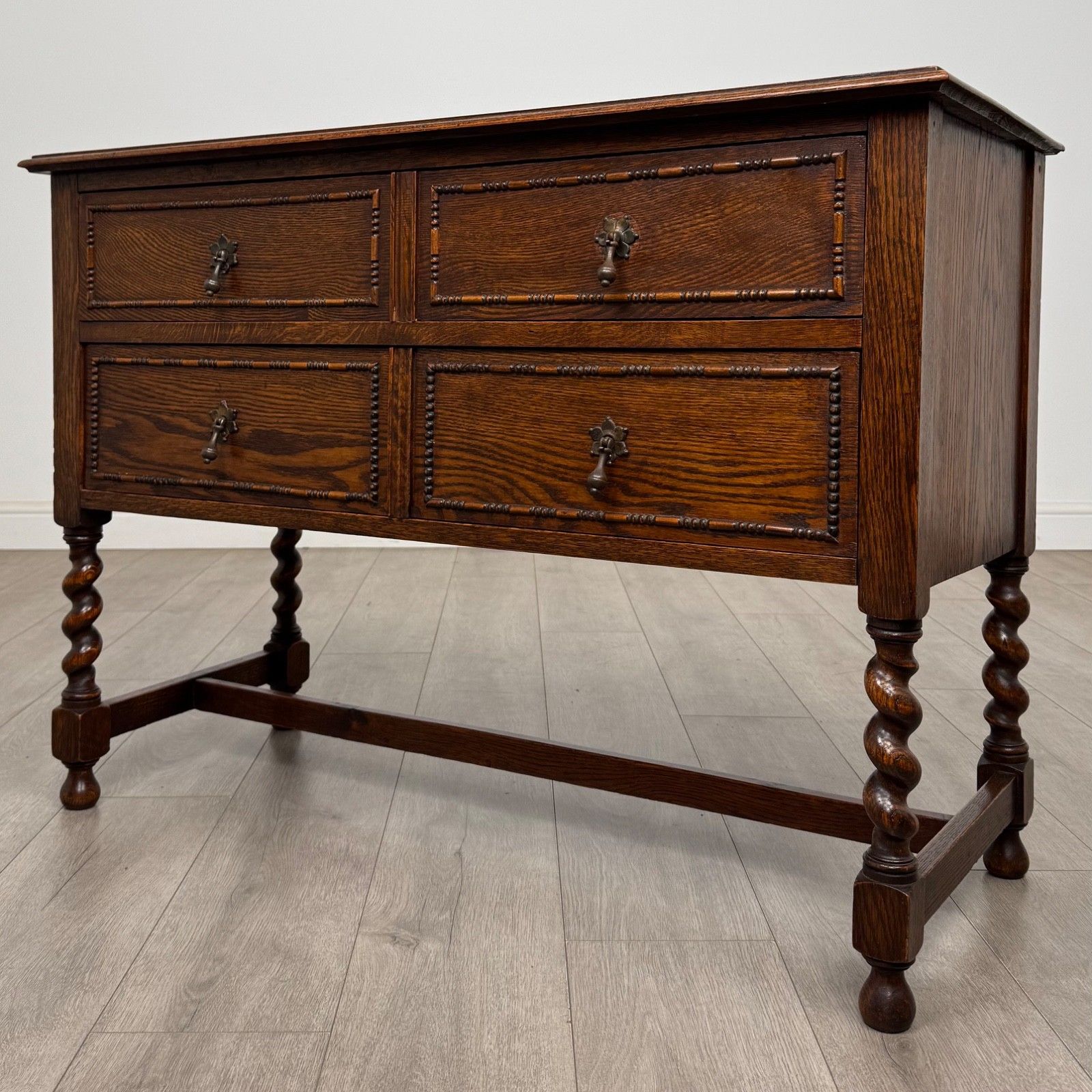 Antique 20th Century Jacobean Style Chest Of Drawers In Oak ( Af 5776 ) photo furniture