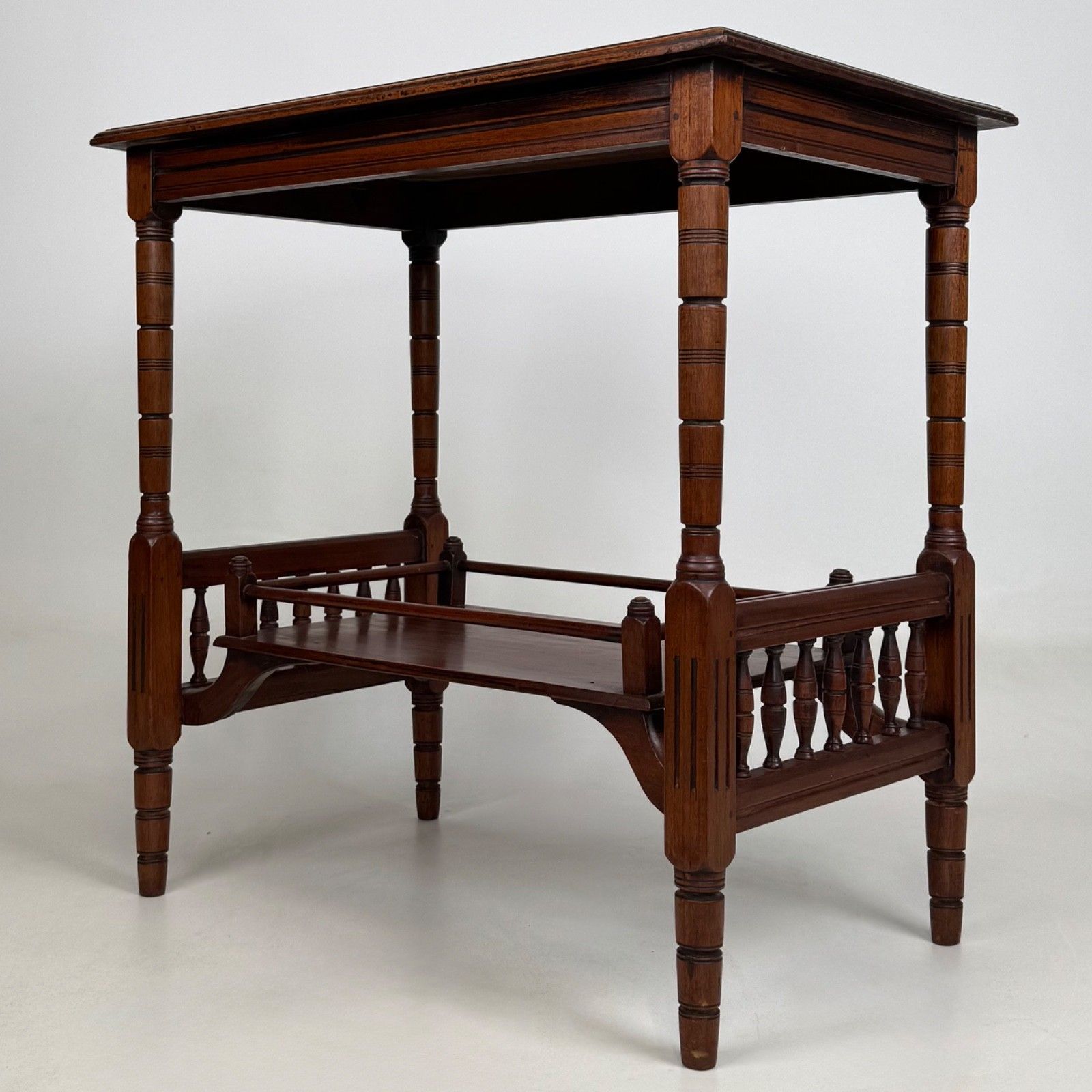 Antique 20th Century Edwardian Side Table In Mahogany ( Af 5787 ) photo vinterior