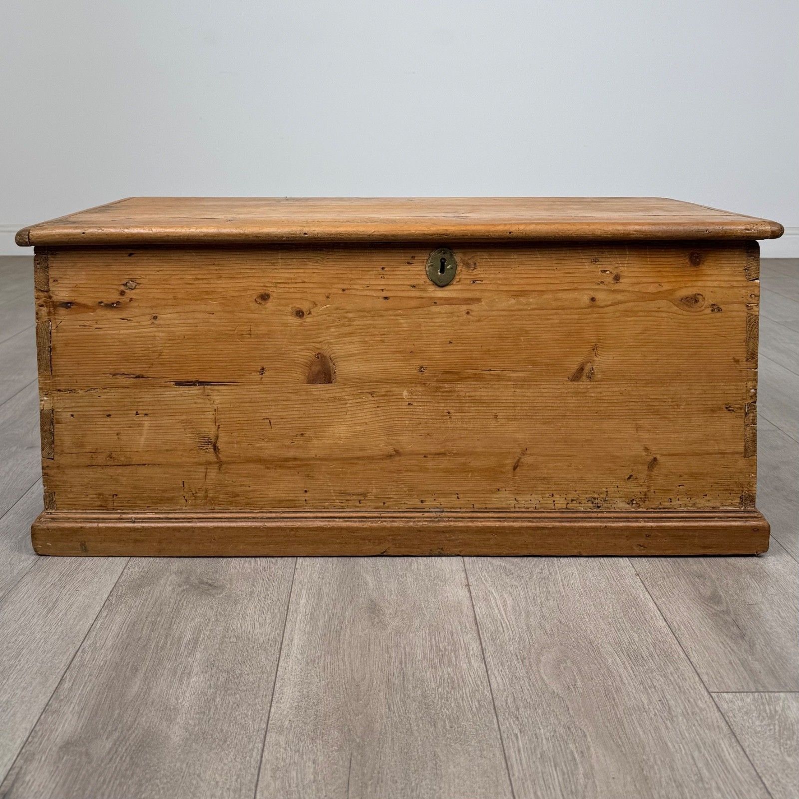 Antique 19th Century Victorian Blanket Box In Pine ( Af 5804 )