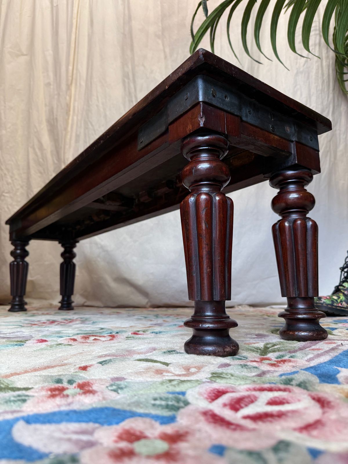 Antique Oak Window Seat Bench Alton Abbey Traditional English Bench