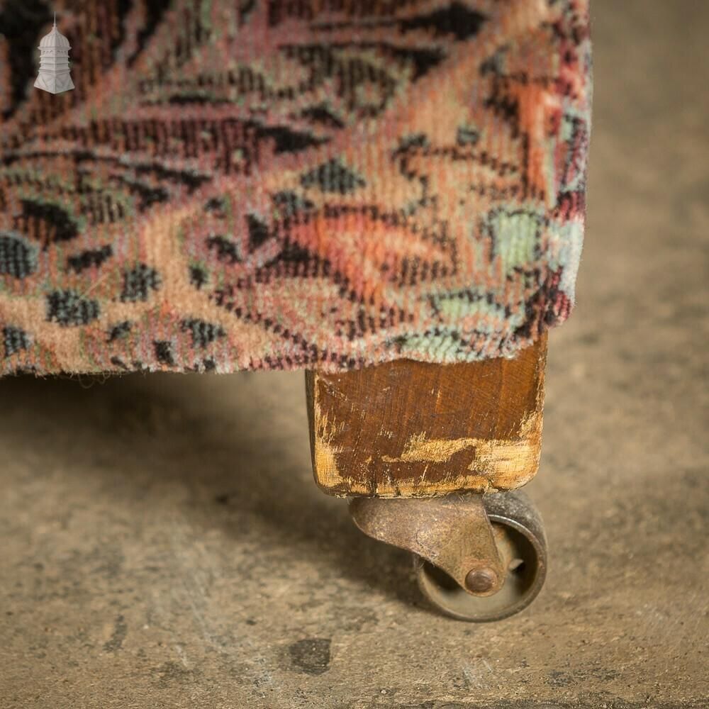 Victorian Style Drop Down Club Sofa Featuring Re Upholstered Fabric Inspired By William Morris Designs photo vinterior