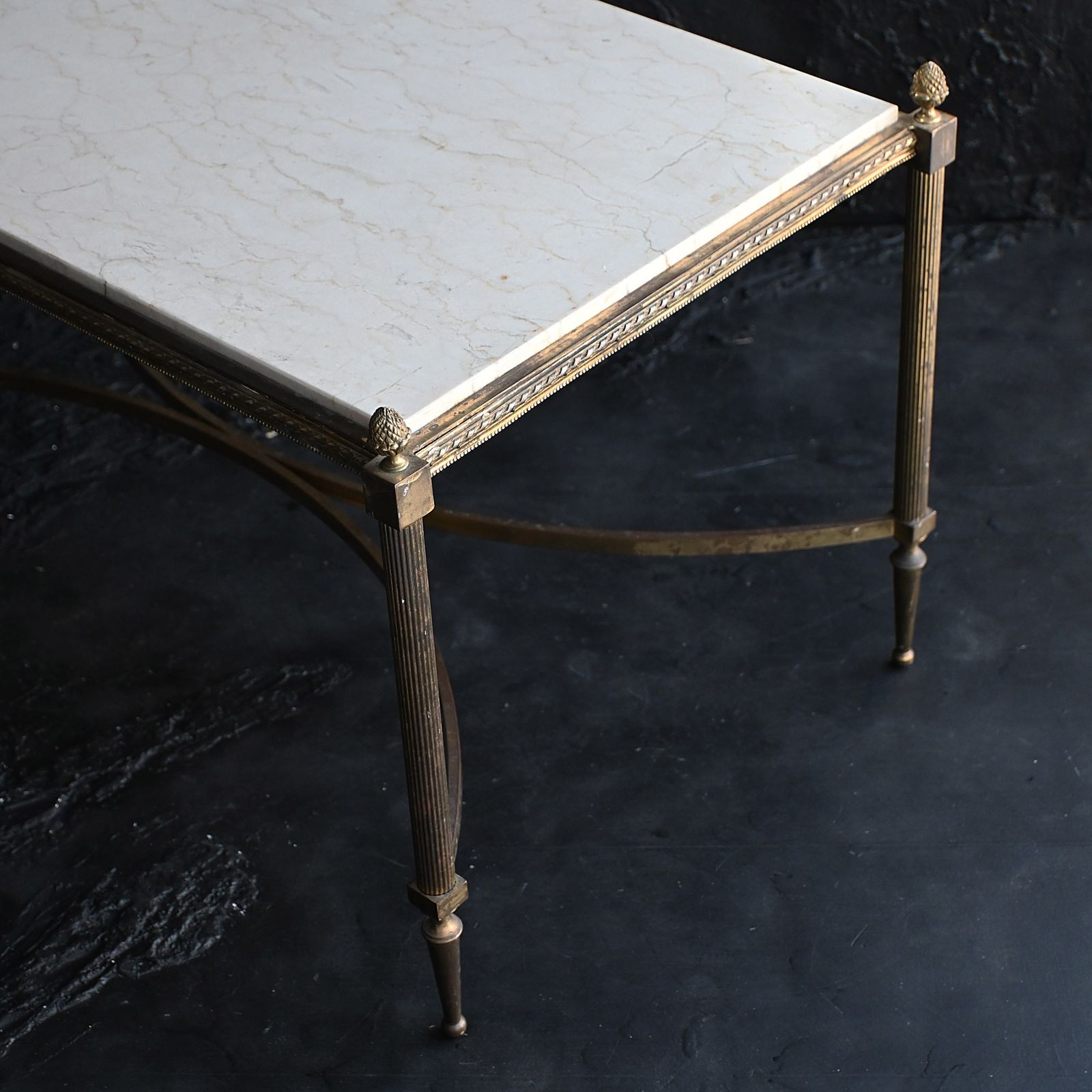 Early 20th Century Masion Ramsay Marble & Brass Coffee Table photo 975.0