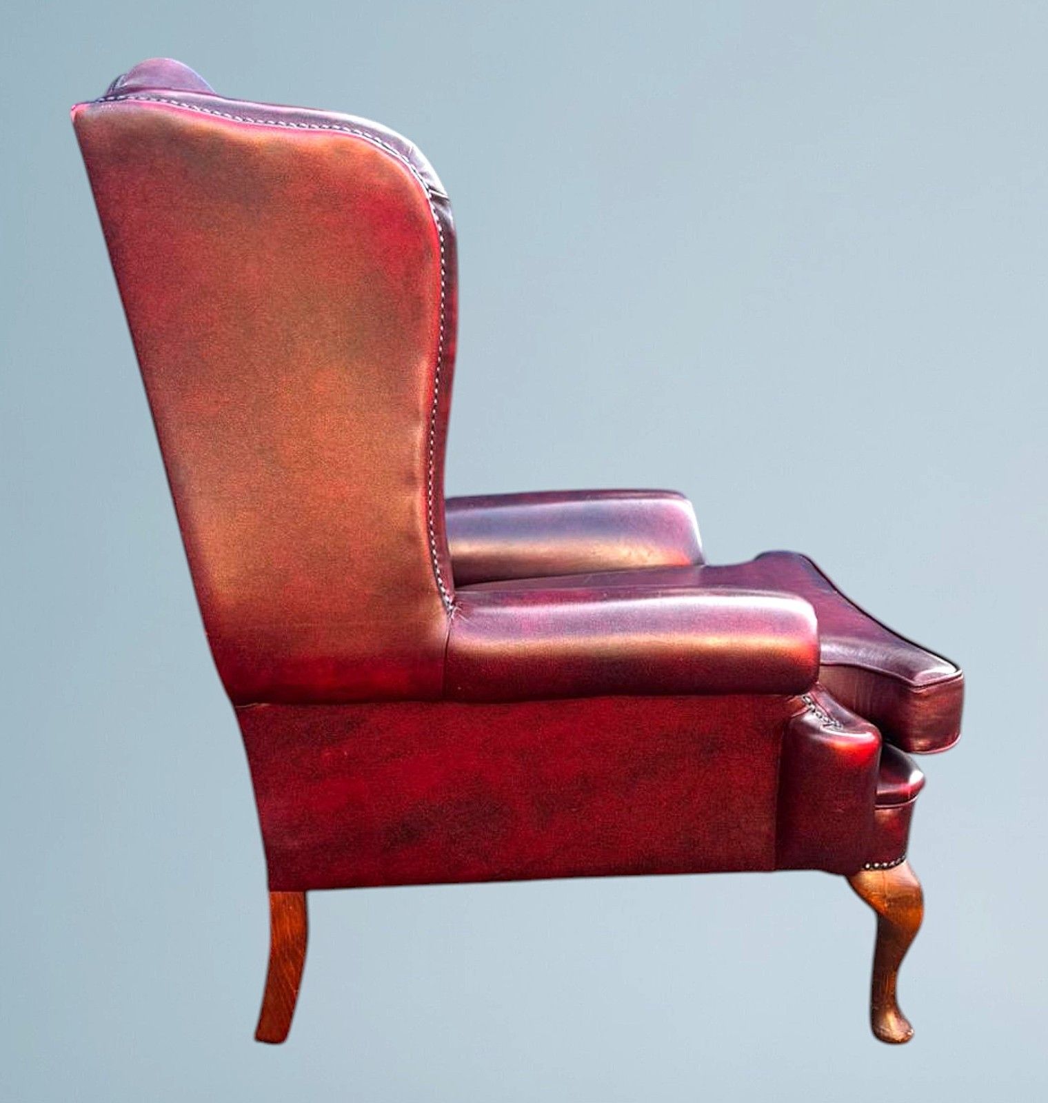 Queen Anne High Back Chesterfield Leather Armchair photo Furniture