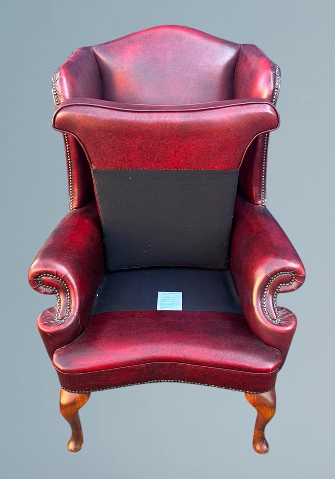photo furniture Queen Anne High Back Chesterfield Leather Armchair